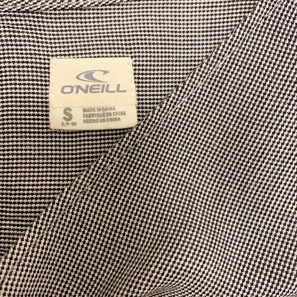 O'Neill Bow Sleeves V Neck Checkered Swing Dress Small - Picture 5 of 6